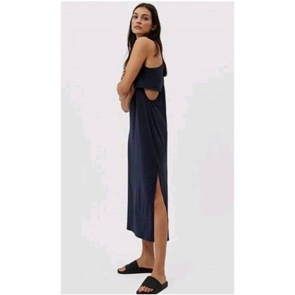 Sweaty Holistic Maxi Jersey Layered Athleisure Dress Large - Picture 1 of 7